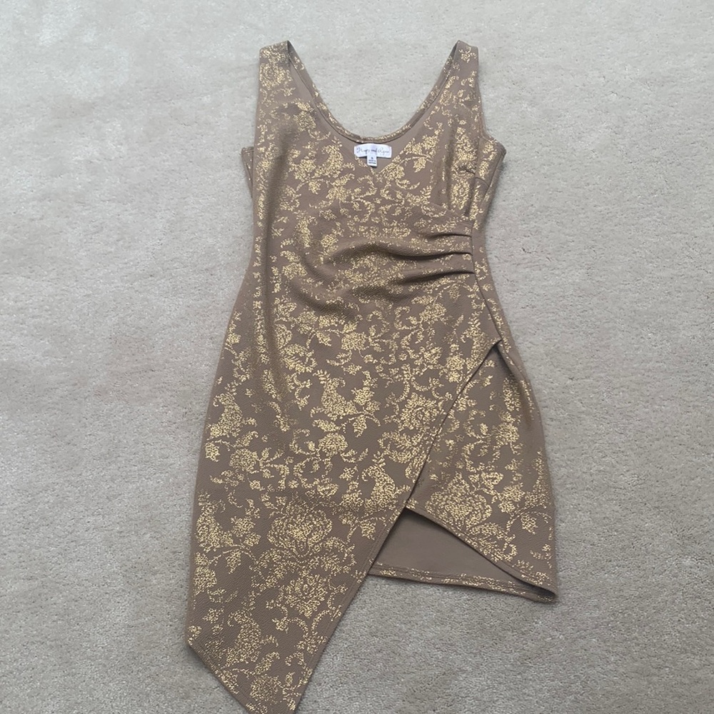 Beige and Gold Dress